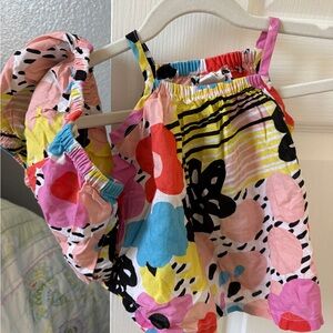 stem Multicolor Striped & Abstract Baby Romper - Red, Yellow, Blue, Pink, Black